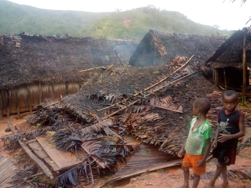 22 houses are blown to pieces